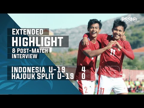 U-19 Friendly Match : Indonesia 4 - 0 Hajduk Split (with Post-Match Interview)