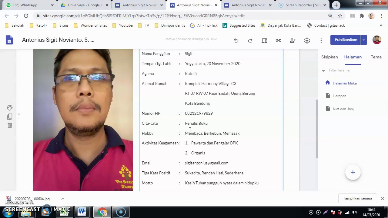 Membuat Google Sites 