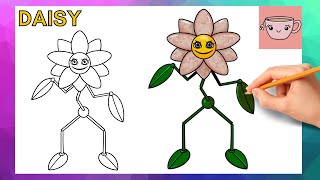 How To Draw Daisy | Poppy Playtime Toy | Cute Easy Step By Step Drawing Tutorial