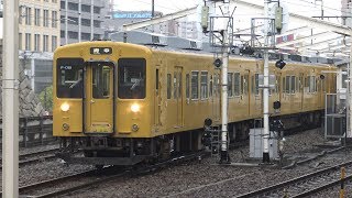 【4K】JR山陽本線　普通列車115系電車　ｵｶF-08編成+ｵｶF-10編成　福山駅発車