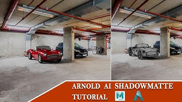 How to use Arnold Ai ShadowMatte shader | Maya Tutorial
