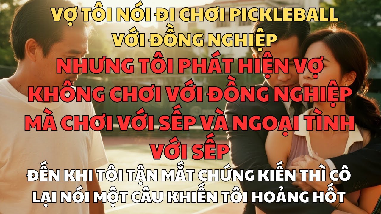 VỢ TÔI ĐI CHƠI PICKLEBALL VỚI ĐỒNG NGHIỆP – NHƯNG TÔI ĐAU ĐỚN KHI THẤY CÔ ẤY NGOẠI TÌNH VỚI SẾP