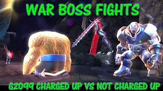 Marvel Contest of Champions - WAR BOSS FIGHTS GUILLOTINE 2099 CHARGED UP VERSUS NOT CHARGED UP