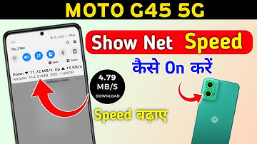 Moto g45 5g me net speed show kaise kare,Moto g45 5g net speed setting/net speed