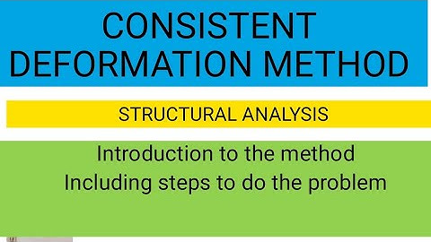 consistent deformation method - Theory