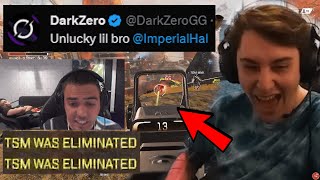 DZ Zer0 reacts to TSM ImperialHal RAGING after getting hunted by him in ALGS Scrims.. 😂
