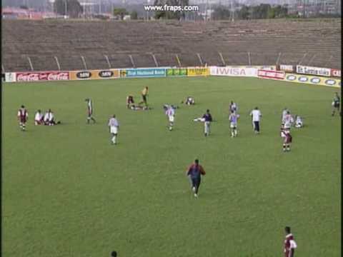 Terrible lightning strike on a football match