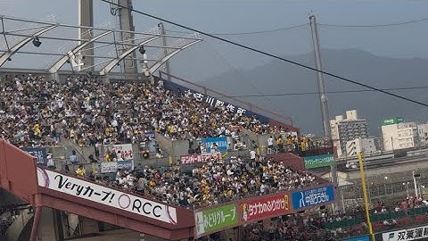【相手はガラガラなのに...】ビジターなのに応援席を埋めて黄色く染め上げる阪神ファン 10連勝へファンも後押し 一方カープの応援席は空席が目出つ