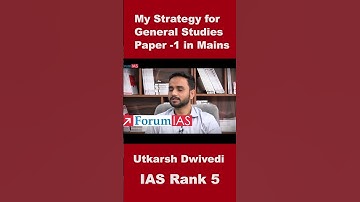 My strategy for General Studies Paper-1 in Mains | Utkarsh Dwivedi  | IAS Rank -5 | #shorts