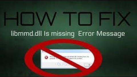 How to fix libmmd dll missing Error