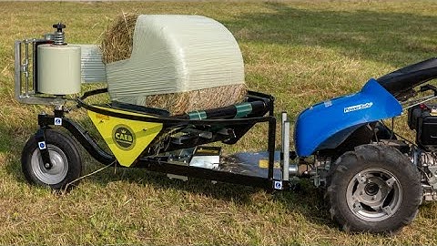 MountainSilos 550 AV - Compact Hay Wrapper for Walk-Behind Tractors