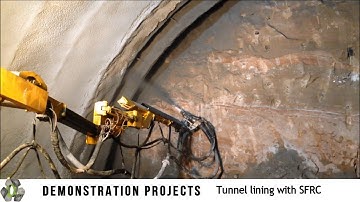 Tunnel lining using sprayed SFRC (Steel-Fibre Reinforced Concrete)