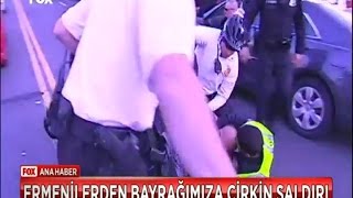 Türk bayrağına sahip çıxan Azərbaycan Türkü.