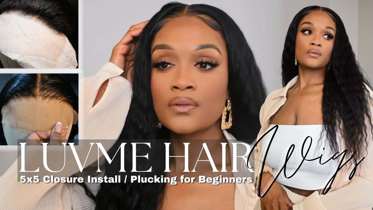 😱BEST WATER WAVE WIG! Summer/Beach Wig, LUVME Hair, Plucking 101, 5x5