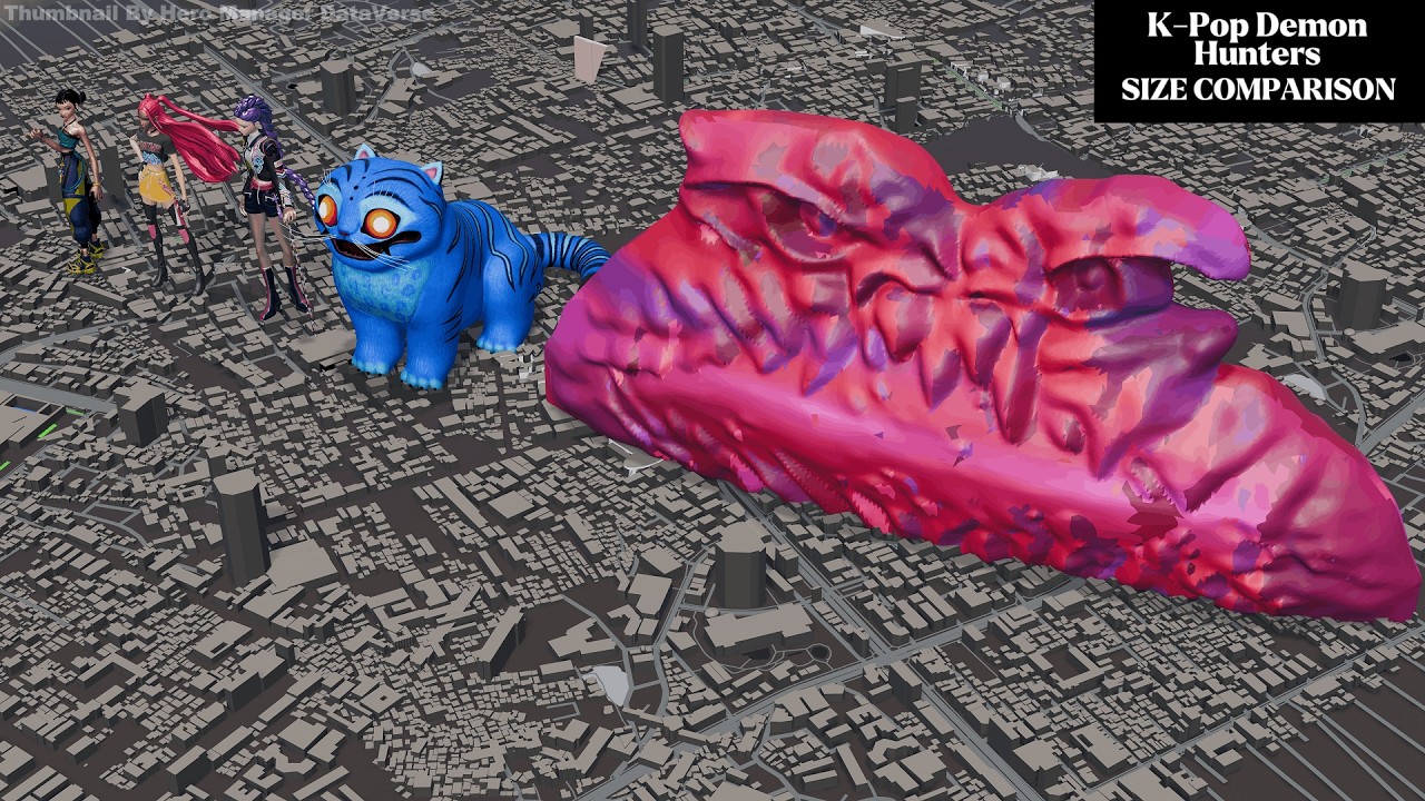 K-Pop Demon Hunters Size Comparison | Smallest to Largest (3D Animation)