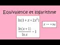 Mpsi equivalent  limite et logarithme en plus l infini