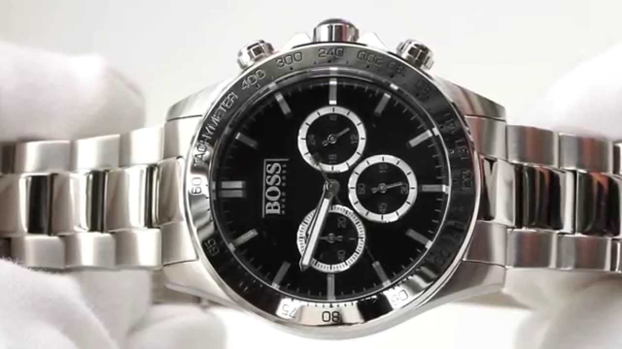 hugo boss hb1512965 stainless steel black dial watch