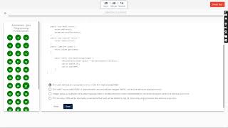 Infosys Springboard Assessment - Java Programming Fundamentals Answer screenshot 3