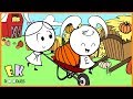 Emma & Kate  Pumpkin Patch and Halloween Pretend Play Trick or Treat Kids Animation