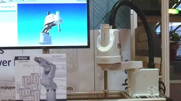 Epson SCARA robot control from NI LabVIEW. Motion control and simulation.