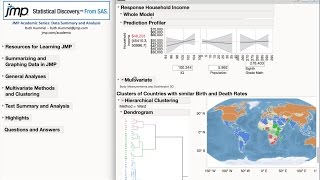 JMP Academic Series: Data Summary and Analysis with JMP (23 Mar 2017)