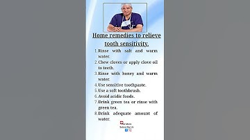 Home Remedies to relieve Tooth Sensitivity #healthtips #shortsvideo
