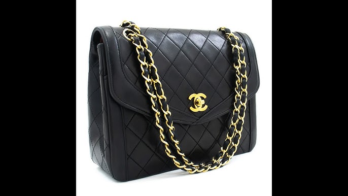 CHANEL Black Classic Wallet On Chain WOC Shoulder Bag Lambskin L44