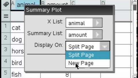 How to make piechart on the TI NSpire