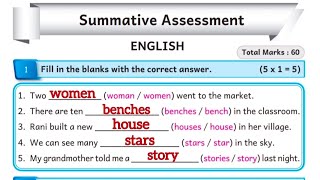 Details EE 4th std English Term 1 Summative assessment Workbook answers 2026-2027 Update