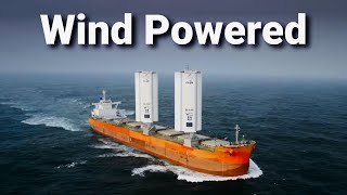 World's First Wind Powered Cargo Ship Sets Sail with Giant Metal Wings - Pyxis Ocean