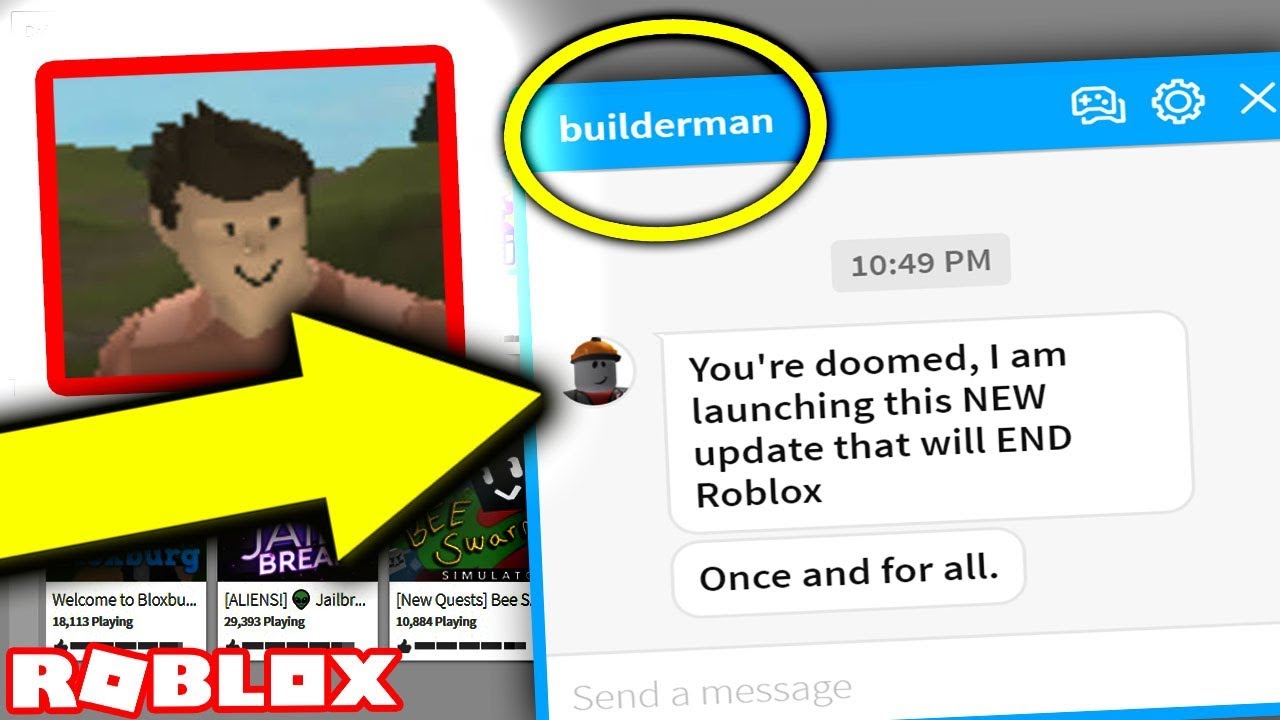 Anthro Omg Builderman Messaged Me We Re Doomed Help Youtube - builderman roblox error