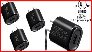 Great product -  Wall Charger Abosi 3 Pack 5V 1A UL Certified Universal Power Adapter USB 1 Port Hom