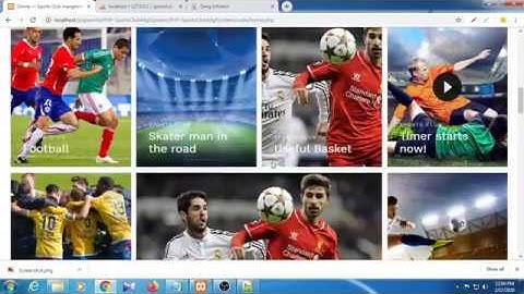 sports club management system project in php