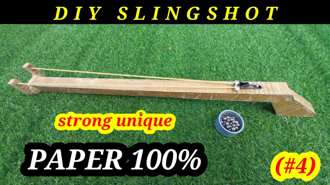 HowTo Create a Powerful Slingshot From Paper How To Make a Slingshot DIY Slingshot (4