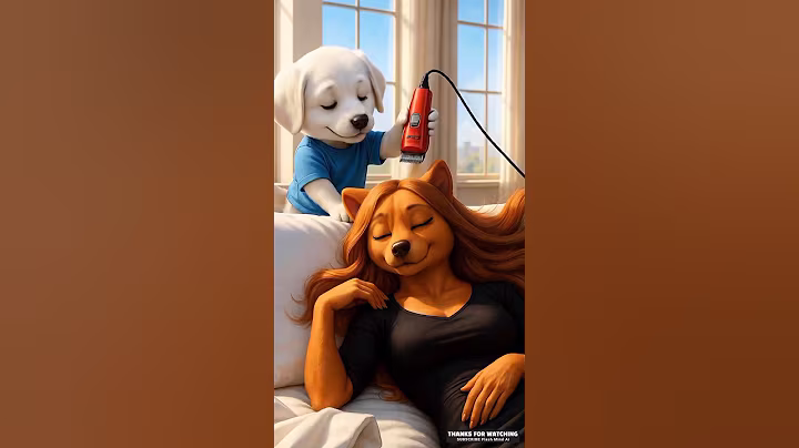 Puppy Trim's All his Mom Hair's then his Mom Punished him Badly! #puppy #dog #ai #shorts