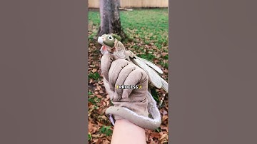 I MADE A DRAGON PUPPET!!🍄✨ #art #craft #dragon #dragonpuppets #diy #mushroom #artist #shorts