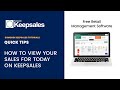 Sumundi keepsales tutorials p30 how to view todays sales on keepsales