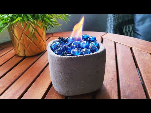 DIY Indoor Tabletop Fire Pit with Beautiful Flame // Making a Portable Ethanol Bio Fireplace