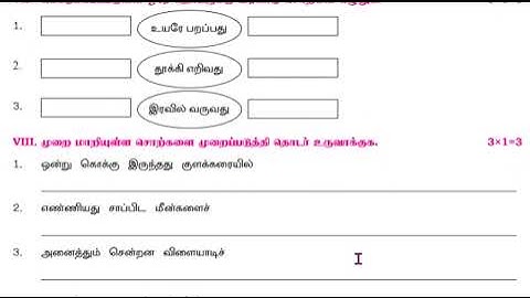 3rd Standard Tamil and Social Science Term 3 Model Question Paper