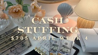 cash stuffing l $705 l april week 4