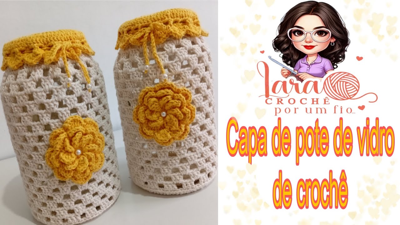 Capa de pote de vidro passo à passo 🥰
