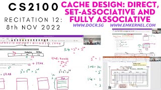 CS2100 Recitation12: Cache Design: Direct, Set-Associative and Fully-Associative