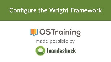 Lesson #4: Configure the Wright Framework