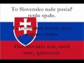 Nad Tatrou sa blýska - National Anthem of Slovakia with lyrics (Slovak, Serbian, English)