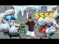 Cuánto gané juntado latas por un día en Canada/RECICLANDO