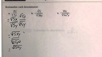 10 5 Part 2 Rationalizing Denominators
