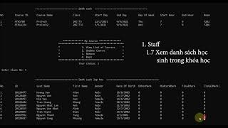 Đồ án: Programming Techniques – Final Project – A Course Registration System.