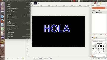 Añadir un borde a un texto utilizando Gimp en Ubuntu 16.04