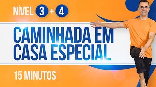 ‍️CAMINHADA EM CASA PARA EMAGRECER | Aula de Ginástica FÁCIL para Iniciantes | Aurélio Alfieri