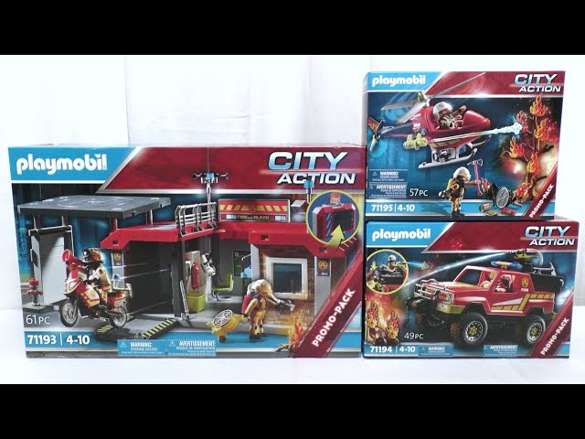 Playmobil unboxing : Transportable fire station (2022) - 71193